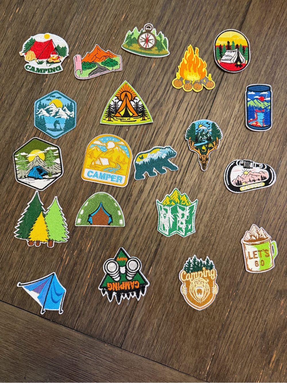 Camping theme Iron on patches